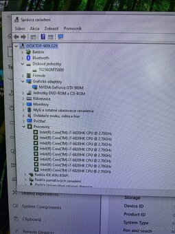 Herný Notebook MSI GT72S 17”i7-6820HK,8GBDDR4,GTX980M,256GBS - 10