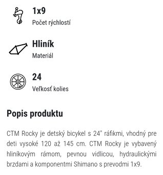 CTM Rocky 5.0, kolesá 24" - 10