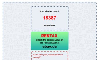 PENTAX K20D - telo (count 18tis+) - TOP stav - 10