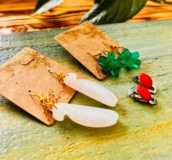 Živicové handmade náušnice - 10