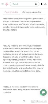 Hracia deka Tiny Love black &White - 10