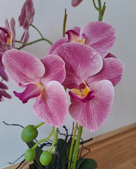 umelá orchidea v kvetináči, výška 75cm - 10