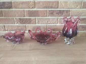 váza, košík, fúkané sklo, misa, hutné sklo - 10