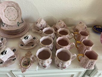 Ružový porcelán Thun Rosa šálky poháre čajník - 10