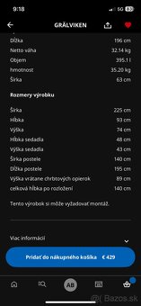 Ikea rozkladacia 3- pohovka Gralviken - 10