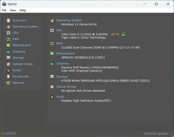 Lenovo V15 G2 /Core i3-1115G4/12GB RAM/FHD IPS/512GB SSD - 10