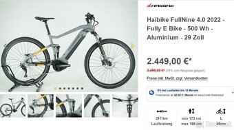 HAIBIKE FULLNINE 4.0 veľ. L elektrobicykel - 10