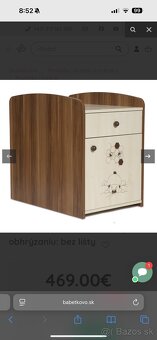 Detská postieľka 120x70 + prebaľovací pult - 10