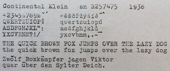 Prenosný starožitný písací stroj Continental z roku 1938 - 10