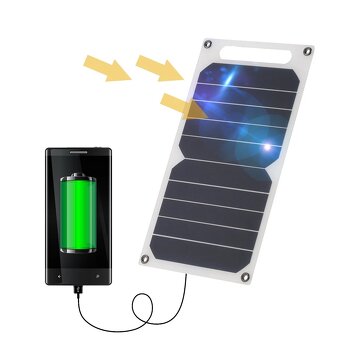 10W prenosny solarny panel/nabijacka s USB Portom - 10
