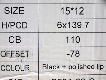 15" 6x139,7 INTERCEPTOR USA 12Jx15 – ET(-78) - 10
