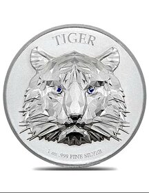 investičné strieborne mince - multifaced tiger - 10