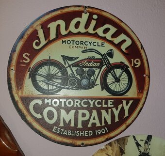 INDIAN plechová retro tabuľa 20x20cm - 10