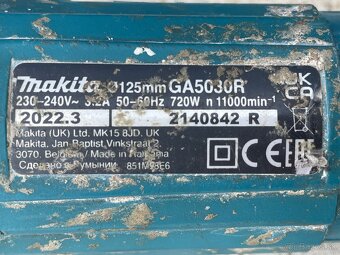 Predám karbobrusku MAKITU 125mm GA5030R - 10