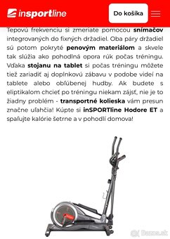 Eliptický trenažér inSPORTline - 10