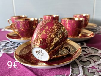 Porcelán šálky + podšálky czechoslovakia - 10
