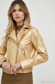Guess dámska bunda, kožák, zlatá farba, prechodná - 10