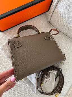 Hermes kelly mini kabelka khaki s krabicou - 10