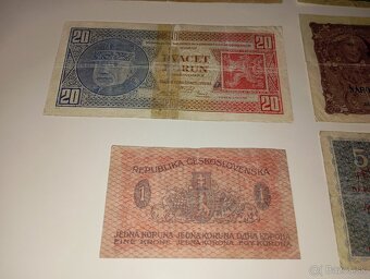 BANKOVKY ČSR 30 LÉTA, 1-100 K, 6 RŮZNÝCH NOMINÁLŮ, NEPERFOR. - 10