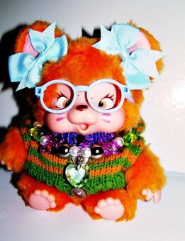 😻RETRO Mončičák monchichi, monchhichi vzácné Nyamy kotě - 10