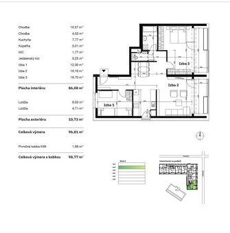 RADO | 3 izbový byt 98m² | Greencorner | Bratislava-Nové mes - 10
