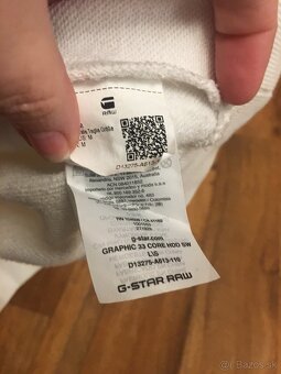 G-STAR RAW 100%original pánska mikinka white L - 10