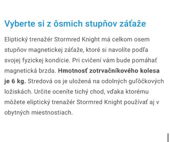 Elipticky trenažér Stormred Knight - 10