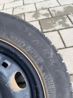 Plechove disky 5x100 Škoda Fabia,zimne gumy Matador - 10