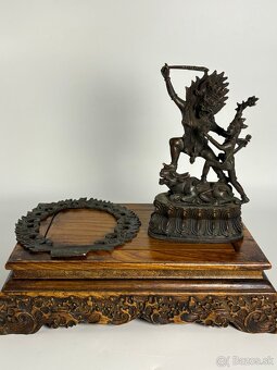 Starožitná bronzová soška Yamantaka (Tibet) - 10