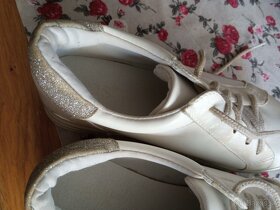 Kožené čižmy č. 38, biele topánky č.38 - 10