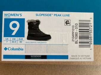 ZIMNÉ KOŽENÉ TOPÁNKY zn.COLUMBIA Waterproof č.40 - 10