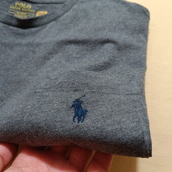 Polo Ralph Lauren sivé tričko s krátkym rukávom M - 10