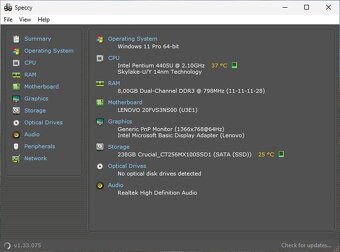 Lenovo ThinkPad L460 /Intel Pentium 4405U/8GB RAM/HD/256GB S - 10