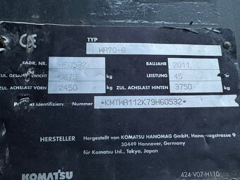 Komatsu WA70-6 2011r 6300mg 97 000PLN - 10