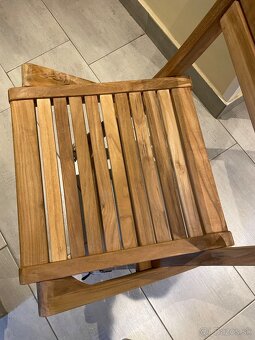 Teakova zostava 2 stoličky Amber+stôl Gentle-NOVÉ NEPOUŽITÉ - 10