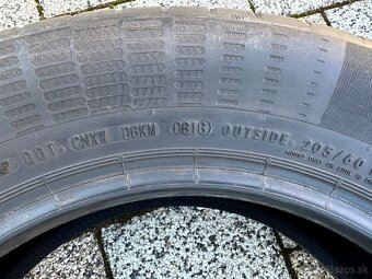 Letné pneumatiky 205/60 R16 Continental 4ks - 8mm - 10