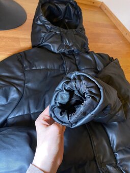 Pánska bunda ZARA z eko kože – čierna M (vhodná aj pre ženy) - 10