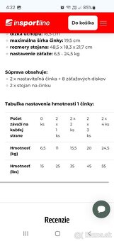 Predám 2 ks nastaviteľné jednoručky inSPORTline DurabBell. - 10