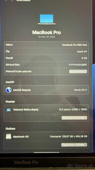 Apple MacBook Pro 13,3” M1 8GB RAM 512GB SSD - 10