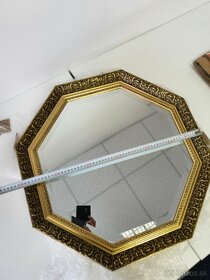Zrkadlo zaramovane hexagonove, brusena hrana vyrobene v Angl - 10