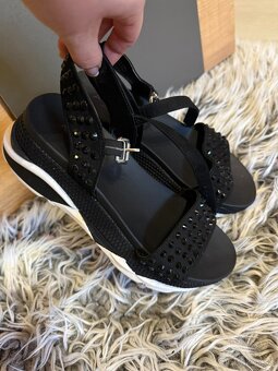 aldo black crystals original damske stylove sandalky - 10