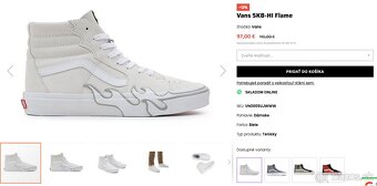Vans Sk8-Hi Flame Biele / Krémové - 10