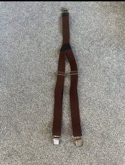 Pánske nohavice dlhé krátke traky opasky set 170cm - 10