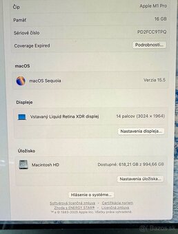MacBook M1 Pro (14-palcový, 2021) 100% stav - 10
