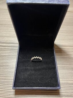 Elegantný prsteň z bieleho zlata s diamantmi 14 kt, 0.33 ct - 10