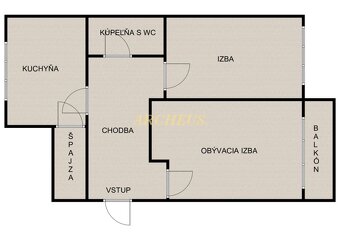 2 IZBOVÝ BYT TEHLA , 59 m2 - ČSL. ARMÁDY - KE - STARÉ MESTO - 10
