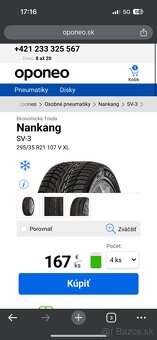 295/35 R21 zimné pneu nakang - 10