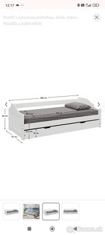 Postel 200x90 s pristelkou - 10