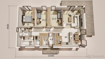 ROZHANOVCE - TEHLOVÝ 4 IZBOVÝ PEKNÝ RD 117 M2 S TERASOU, NOV - 10