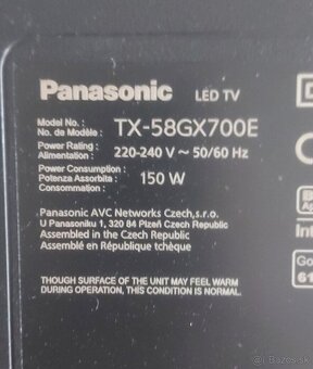 Panasonic TX58GX700E Smart 4K diely - 10